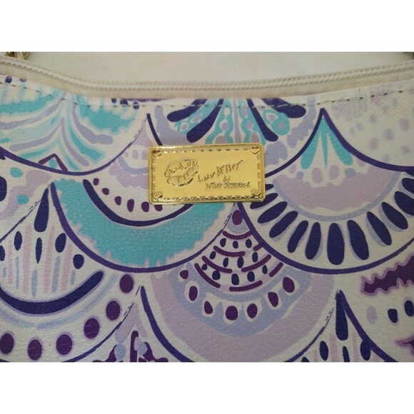Luv BETSEY JOHNSON Mermaid Crossbody Bag w/charm small mini purse lavender blue - Picture 4 of 16